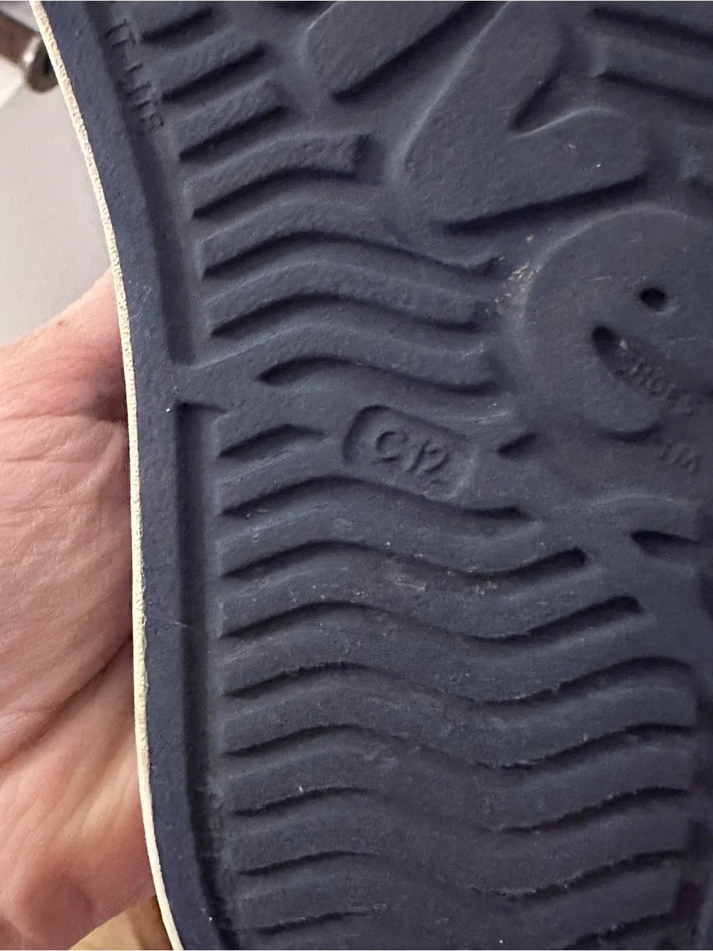 Native Shoes Navy Slip-On Sneakers with White Toe Caps excellent condition